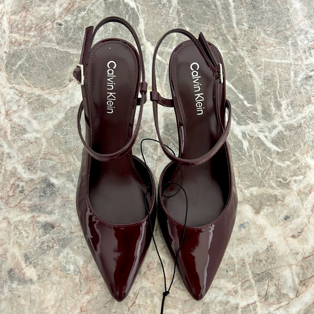 Calvin Klein Burgundy Heels